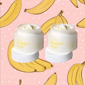 Lot 2pc New Korean PRETTYSKIN Banana Vitamin C Multi Cream - 100ml 3.3fl oz